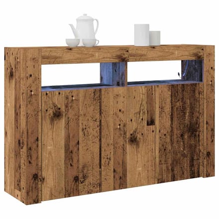 vidaXL - Dressoir - Oudhout - 116 - x - 30 - x - 75 - cm - Bewerkt - hout