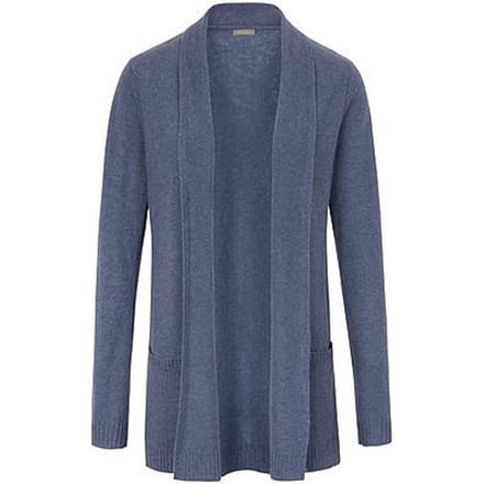 Vest 100% kasjmier lange mouwen Van Peter Hahn blauw