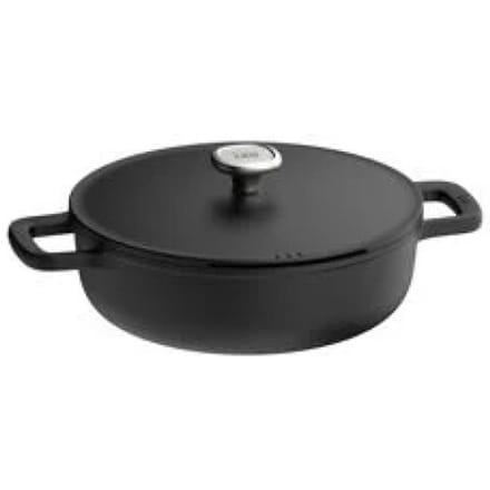 LEO Sauteerpan antikleef met dubbele handgreep met deksel Phantom - Ø 28cm - Zwart - PFAS-vrij