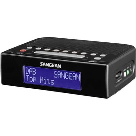 Sangean DCR-89+ Wekkerradio DAB+, FM AUX, DAB+, FM, USB Accu laadfunctie, Wekfunctie Zwart
