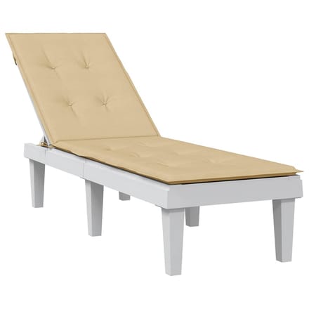 vidaXL - Terrasstoelkussen - (75+105) - x - 50 - x - 4 - cm - stof - gemêleerd - beige