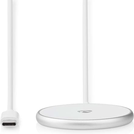 Nedis Draadloze Oplader - 5 / 7.5 / 10 / 15 W - 1.0 / 1.1 / 1.67 / 2.0 A - Inclusief kabel - USB Type-C - 1.00 m