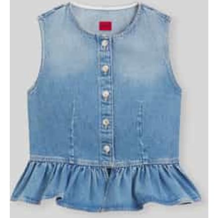 regular fit blousetop van puur katoen met peplum model 'GIMMA'