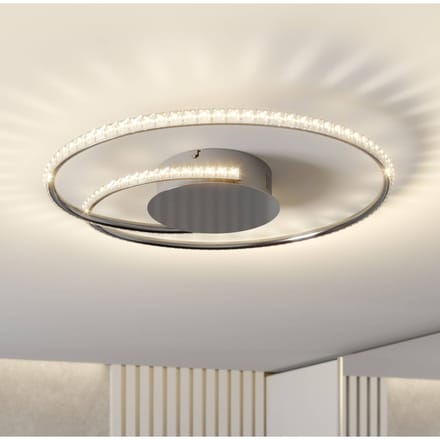Lindby LED plafondlamp Joline, Ø 45 cm, kristallen, metaal