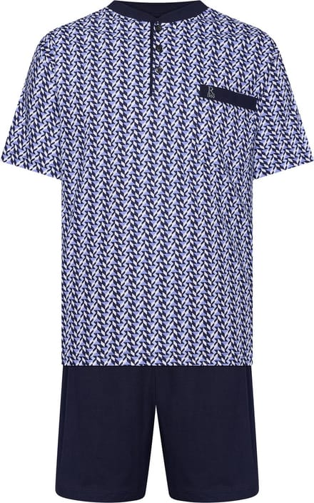 Robson Heren Shortama - Graphic - Katoen - Blauw - Maat 54