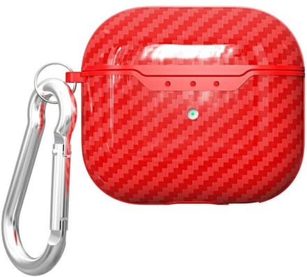 Beline AirPods Serie - Carbon Etui - Rood - Lichte en Duurzame Constructie