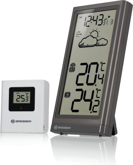 Bresser Weerstation - Meteo Temp - Grijs - Draadloos - Voor Binnen & Buiten