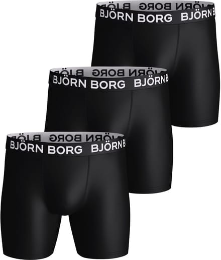 Björn Borg - Heren Onderbroeken 3-Pack Performance Boxers - Zwart - Maat S