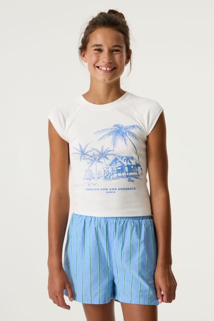 T-shirt met meisjesprint Garcia