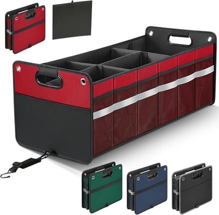 Kofferbak Organizer - Auto Opbergbox - Orde Scheppen - Draagbaar Ontwerp - Compact Formaat - Rood