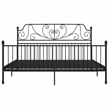 vidaXL - Bedframe - metaal - zwart - 200x200 - cm