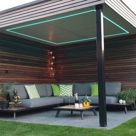 Terrasoverkapping verlichting - 3 meter - Complete ledstrip set - Plug&play - RGB licht - Terrasverlichting - Buitenverlichting