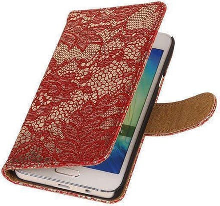 Lace Rood Huawei Ascend Mate 7 Book/Wallet Case/Cover Hoesje