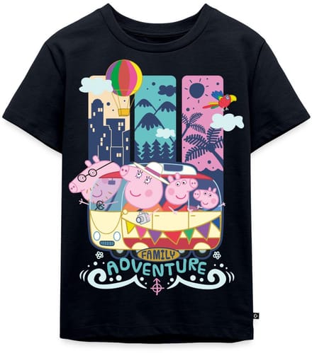 Peppa Pig,George Pig, Mummy Pig & Daddy Pig Premium T Shirt Kinderen