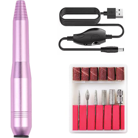 Elektrische nagelfreesset met 16000 toeren per minuut, manicure- en pedicuremachine met 6 freesjes. Style 1 black