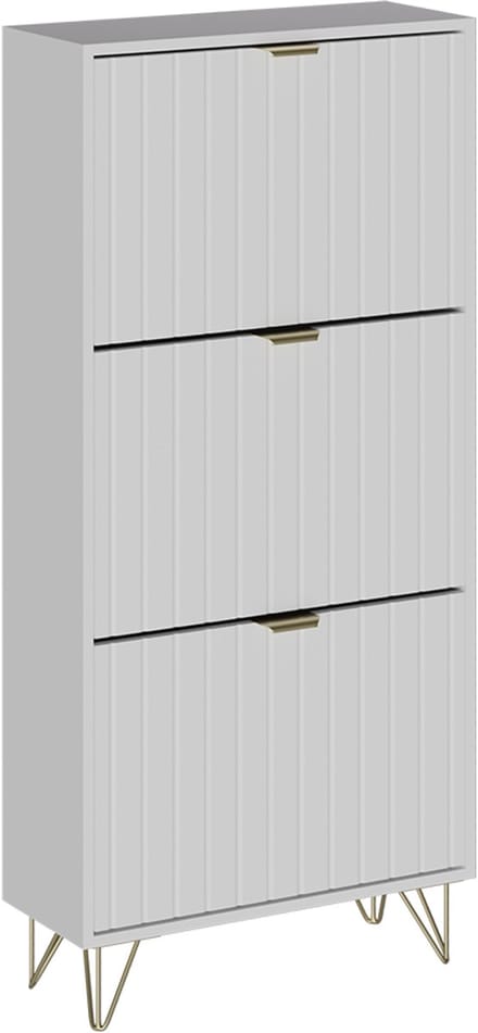 Vicco Helge Schoenenkast – 60 x 128.5 cm 3 compartimenten Wit