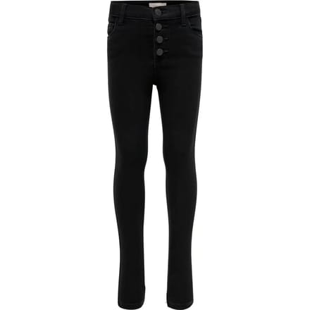 KIDS ONLY KONROSE BUTTON JEANS BLACK NOOS Meisjes Jeans - Maat 140