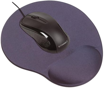 Q-CONNECT gel muismat met polssteun | grijs