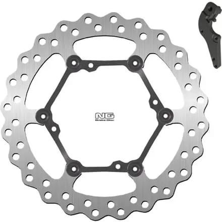 Vlotterende motorremschijfset en steuntje NG Brake Disc Wave 1326XK17