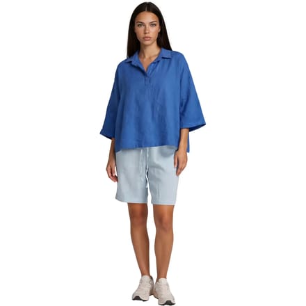 Bermuda voor dames Haris Cotton Essentials Knot Waist Slant Pocket