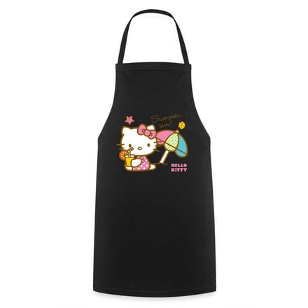 Hello Kitty Op Het Strand Onder Een Zonnescherm Keukenschort