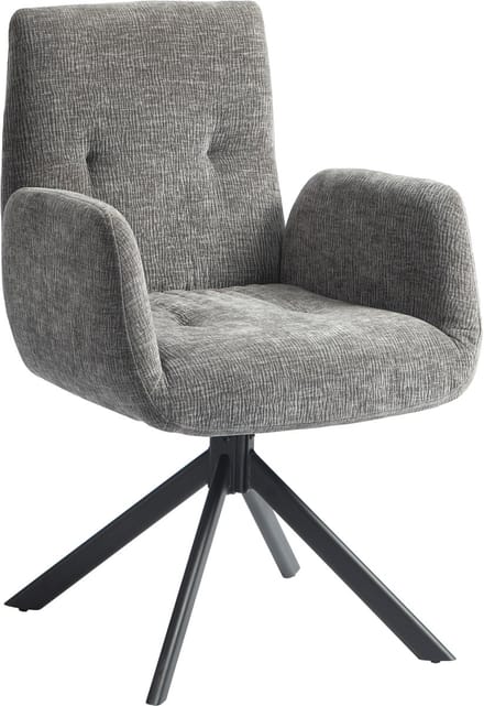 HOMCOM fauteuil - wol-linnen/schuimrubber/staal - 60B x 61T x 88H cm