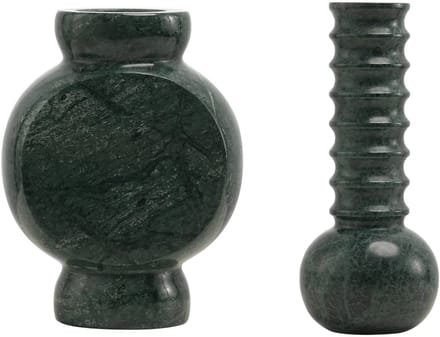Marmeren Geschenkset: Vazen Ribbed & Circle Groen