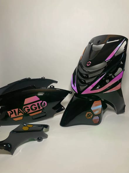 Piaggio Zip Stickerset - Hexa - Roze/paars cameleon