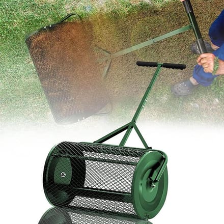 Compost Verspreider - Gazon Verspreider - Gazon Onderhoud - Verstelbaar Handvat - 40x60cm - Groen