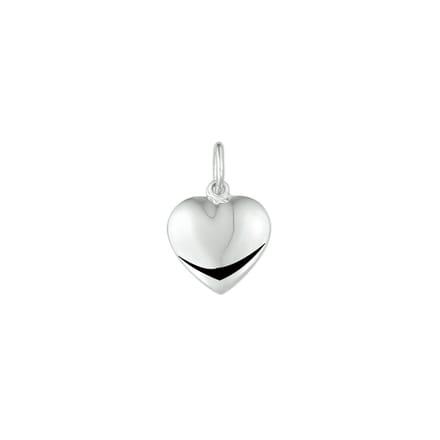 hanger hart massief zilver gerhodineerd