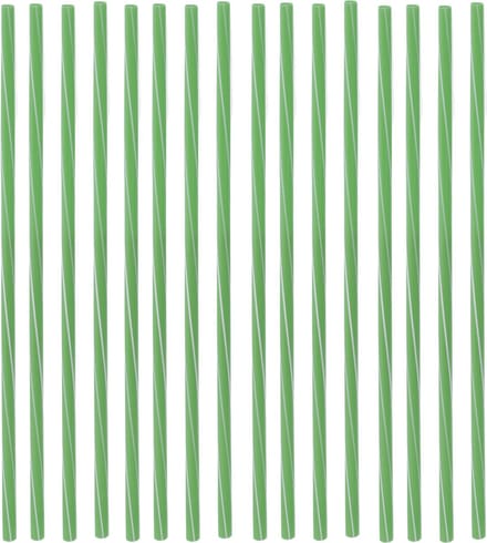 Excellent Houseware Drinkrietjes - herbruikbaar - vaatwasserbestendig - 100 ST - Groen/wit - 22 cm