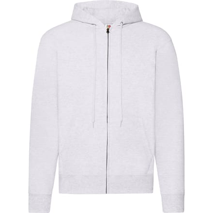 Fruit of the Loom Heren Classic Heather Hoodie met rits (Wit)