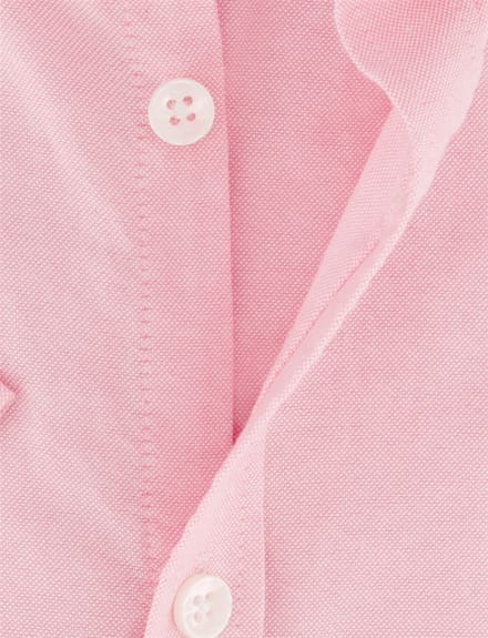 Modern Fit Ledub overhemd korte mouw roze