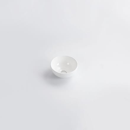 QeramiQ Dely Waskom - 20x20x9cm - rond - keramiek - glans wit