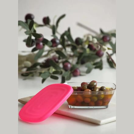 LAV Defne vershoudbak met deksel – glas – 375 ml – set van 2