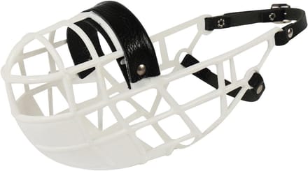Honden Muilkorf - Bark Preventer - Vrijheid Wandelen - Drink en Eet Mogelijk - Diepte 13cm Breedte 7.5cm - Wit