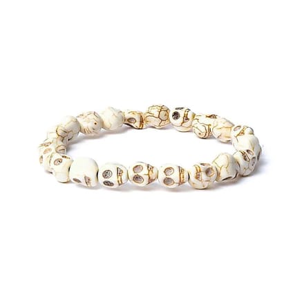 Yogi & Yogini - Armband - been - 21 schedelvormige kralen - Beendermeel - Nepal
