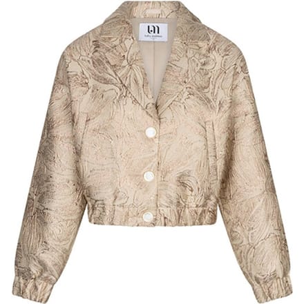 Lofty Manner beige dames blazer   Revers kraag   Regular fit   Steekzakken   Structuur patroon   Knoopsluiting   Lange mouw Beige M