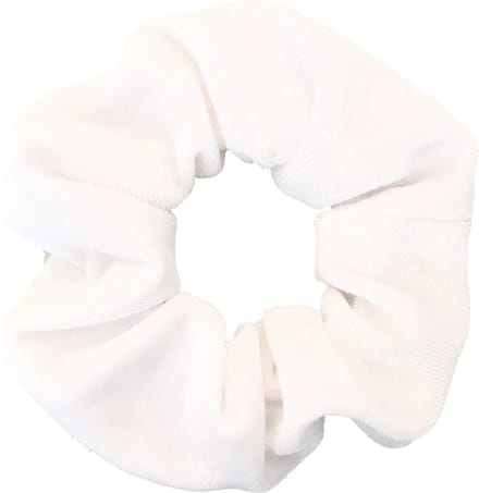 Kraagjeskopen.nl Scrunchie Velvet wit Haarelastiek Haaraccessoire - 1 stuk