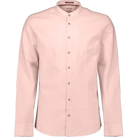No Excess Shirt with linen granddad soft pink
