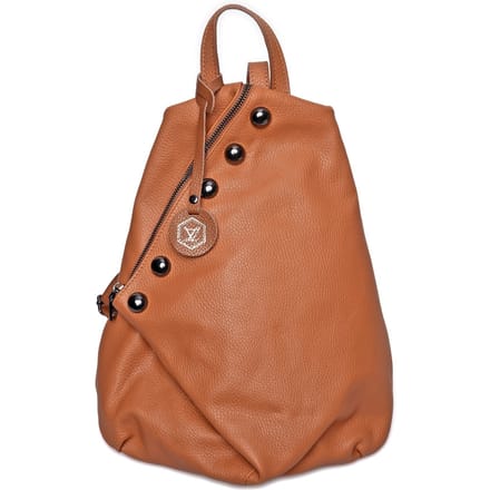 Luisa Vannini Brown Rundleer Tas