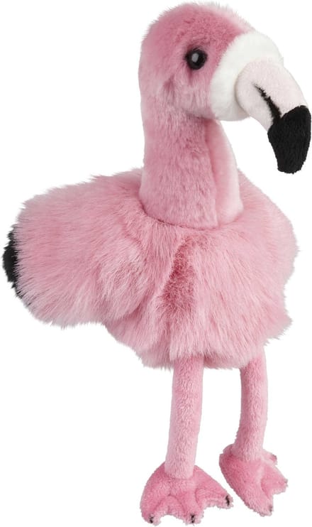 Ravensden flamingo knuffel - 18 cm - knuffeldieren - voor kinderen - vogels