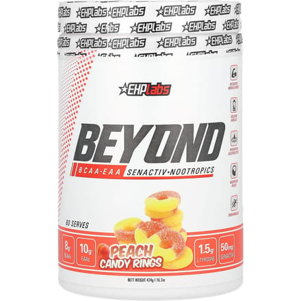 EHPlabs, Beyond, BCAA + EAA, Peach Candy Ring, 16.7 oz (474 g)
