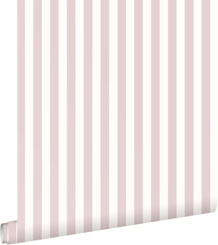 ESTAhome behang strepen lichtpaars en wit - 53 cm x 10.05 m - 130952