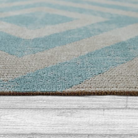 Binnen- en buitenkleed Saga blauw 160 cm rond