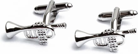Manchetknopen - Trompet Muziek Zilver