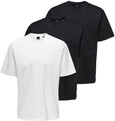 Only & Sons Heren t-shirt 3 pack Onsfred