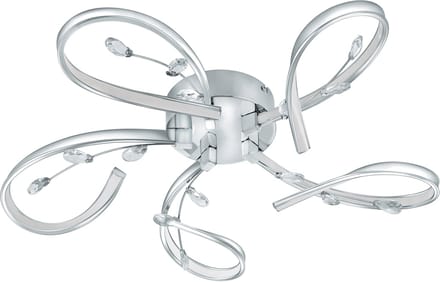EGLO Vallemare Plafond- en Wandlamp - LED - Ø 65 cm - Chroom/Wit