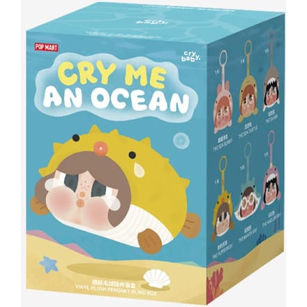 POP MART CRYBABY Cry Me An Ocean Serie - Vinyl Pluche Hanger Blind Box blue