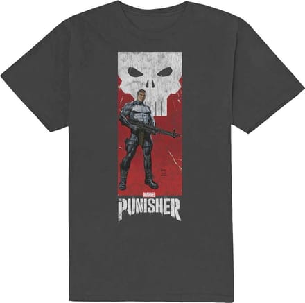 Marvel The Punisher - Holding Gun Heren T-shirt - M - Zwart